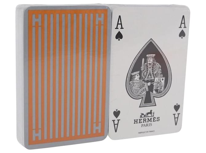 Hermès Carte da gioco HERMES carta Silver Auth BA15237V Argento 