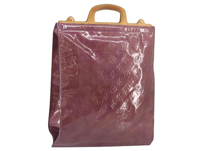 LOUIS VUITTON Monogram Vernis Stanton Hand Bag Viole M91079 LV Auth BA14859 Violet