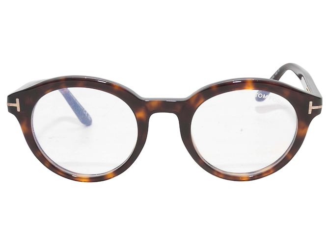 Gafas redondas Tom Ford carey Castaño