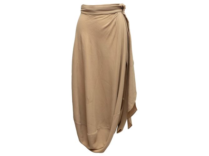 Falda Maxi Asimétrica Jacquemus Tan Talla US S Camello