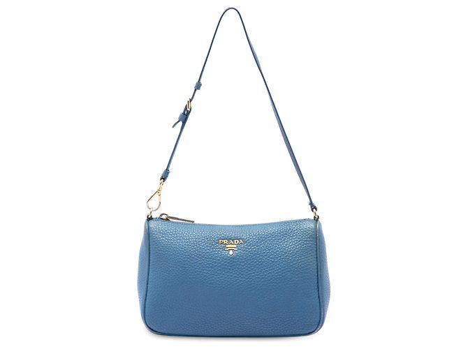 Borsa a tracolla Pochette Prada Vitello Daino Blu