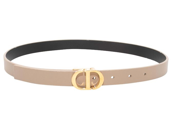 Christian Dior Reversibler Logo-Gürtel Tan & Black Größe US S Kamel