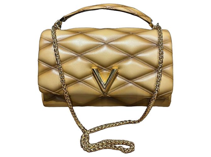 Louis Vuitton Go 14 GM Top Handle Tasche Kamel