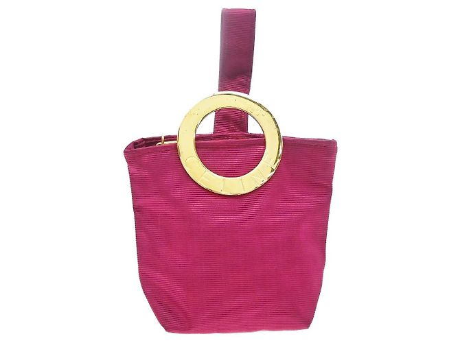 Céline Celine Vintage Circle Logo Leather Small