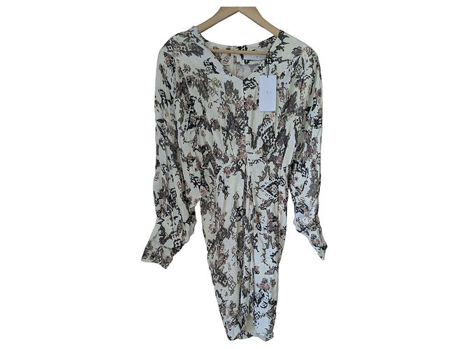 IRO Paris drapiertes kurzes Kleid Modell SATINKA - Neu mit Etikett - Gr. 38 (M)