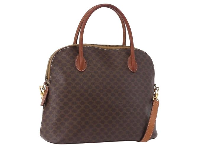 Céline Celine Macadam Leather Small Marrone