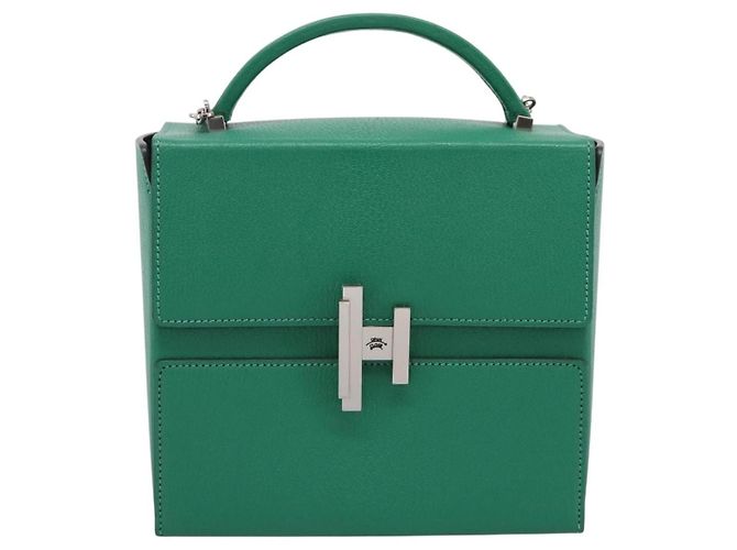 Hermès Hermes Cinhetic Top Handle Chevre Mysore Vert