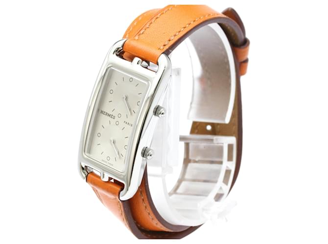 Hermès Hermes Cape Cod Dual Time Quartz Stainless Steel and Leather 20 
