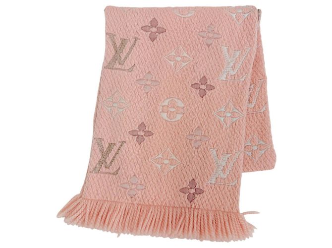 Stola Louis Vuitton in lana e seta rosa