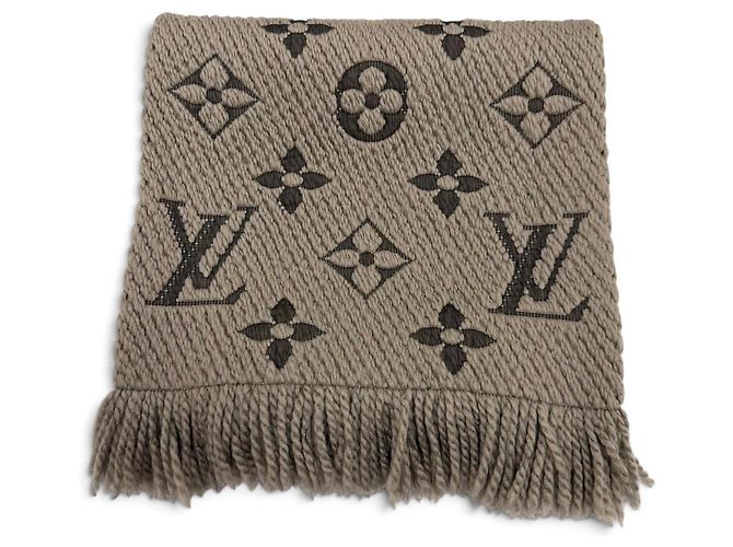 Stola Louis Vuitton Logomania Monogram in lana e seta