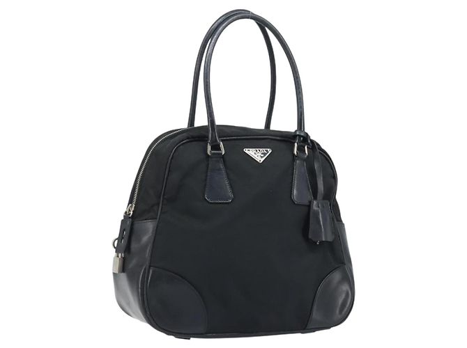 PRADA Handtasche Nylon Black Silver