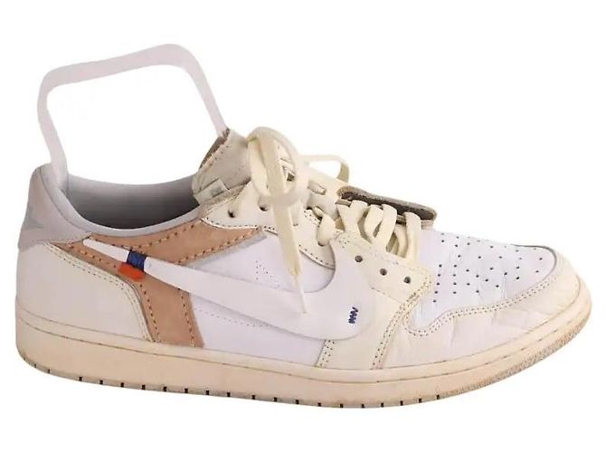 Off White Beige Low-Top-Sneaker