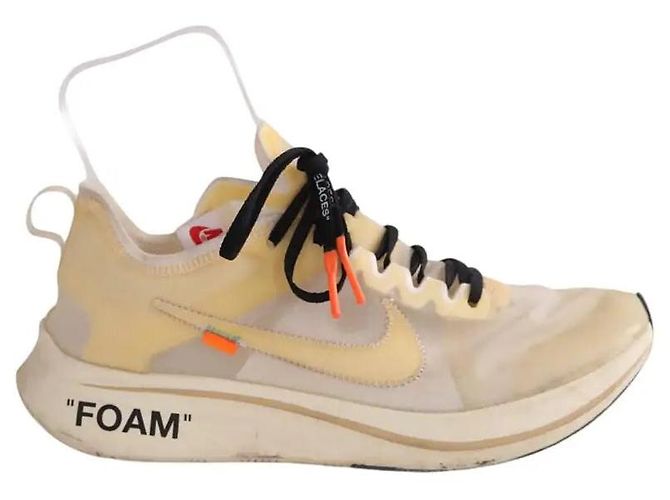 Off White Beige Low-Top-Sneaker