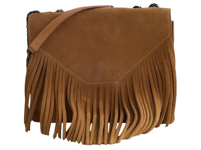 Bolsa de ombro Gerard Darel em couro camel Camelo