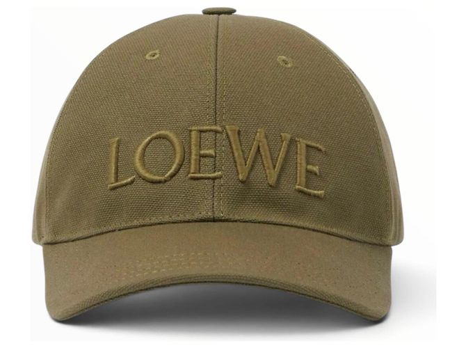 Boné Loewe de algodão na cor Verde Militar