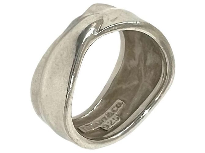 Tiffany & Co Tiffany Vintage Leaf Band Ring Silber