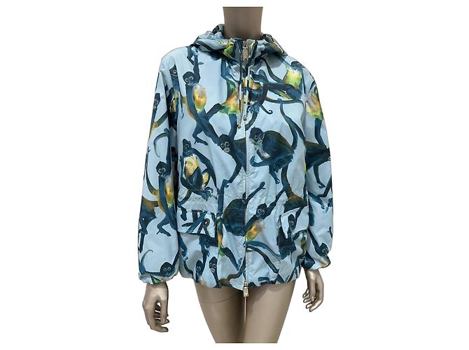 Casaco com capuz Valentino Sub-Zero Couture com estampado de macaco IT 40 usado