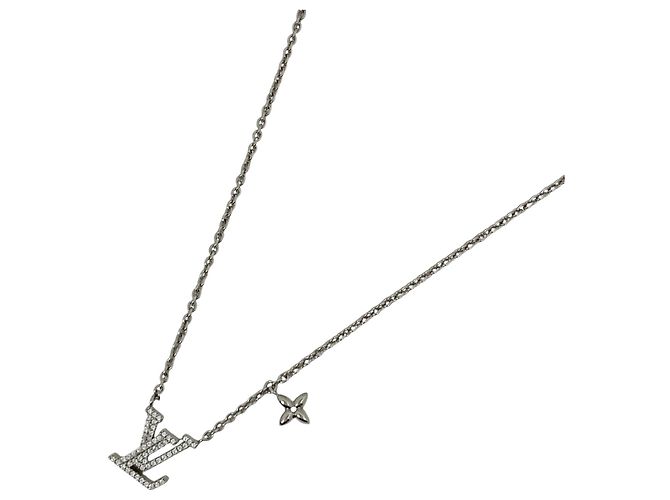 Collana Louis Vuitton LV Iconic con strass argentati Argento