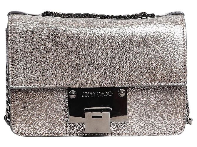 Jimmy Choo Bolsa transversal Silver Rebel Prata