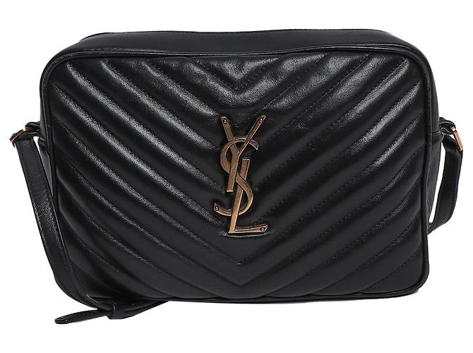 Saint Laurent Borsa Camera Lou nera Nero 