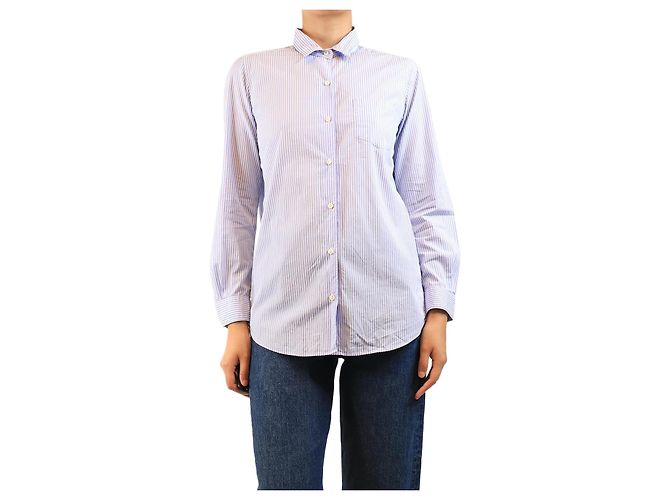 Juju s'amuse Camicia a righe blu e bianche - size UK 8