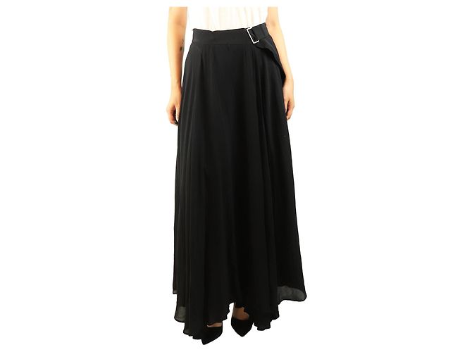 Autre Marque Falda maxi cruzada negra - size UK 10 Negro
