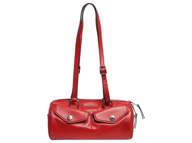 Miu Miu Bolsa de ombro Boston vermelha Vermelho