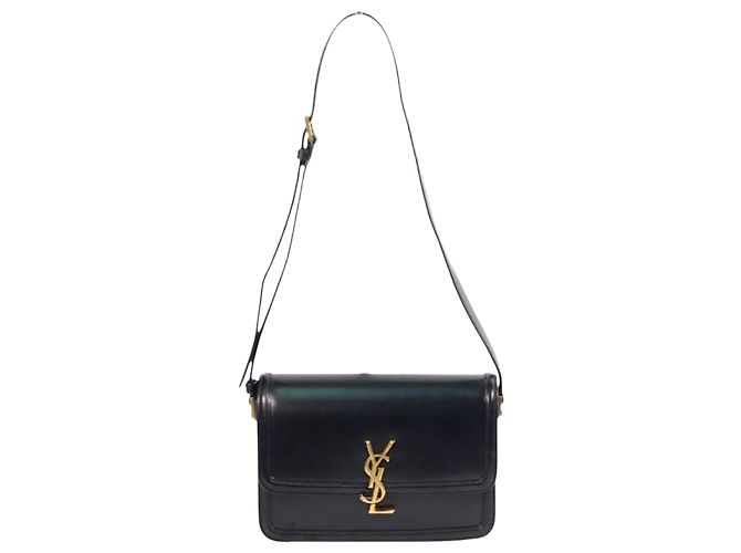 Saint Laurent Black Solferino medium leather shoulder bag