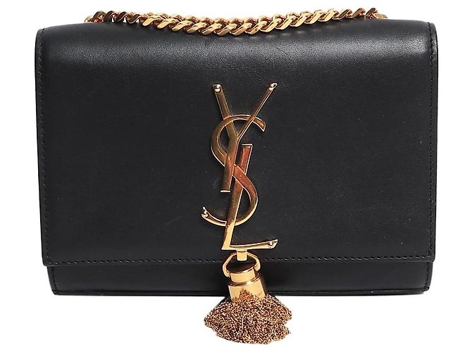 Saint Laurent Mini borsa a tracolla Kate nera Nero