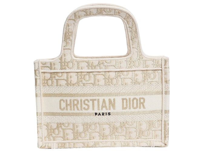 Dior Mini Book Tote crème Écru
