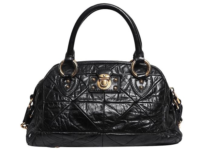Marc by Marc Jacobs Borsa 2 way in pelle stropicciata nera Nero