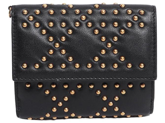 Black Lady Dior studded wallet