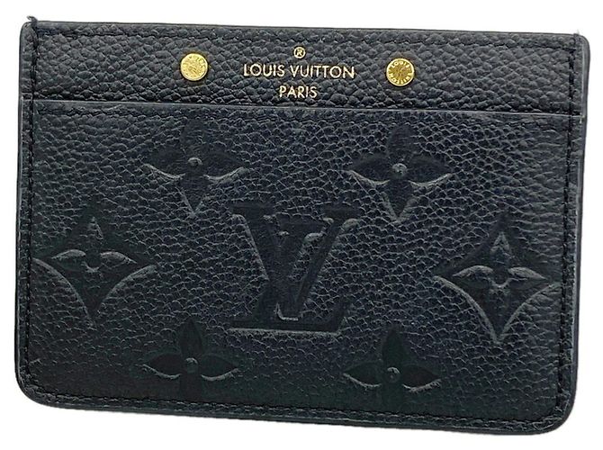 Louis Vuitton Monogram Empreinte Card Case Black