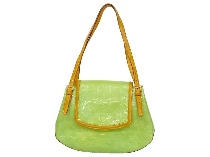 Borsa a tracolla Louis Vuitton Vernis Biscayne Bay GM Verde