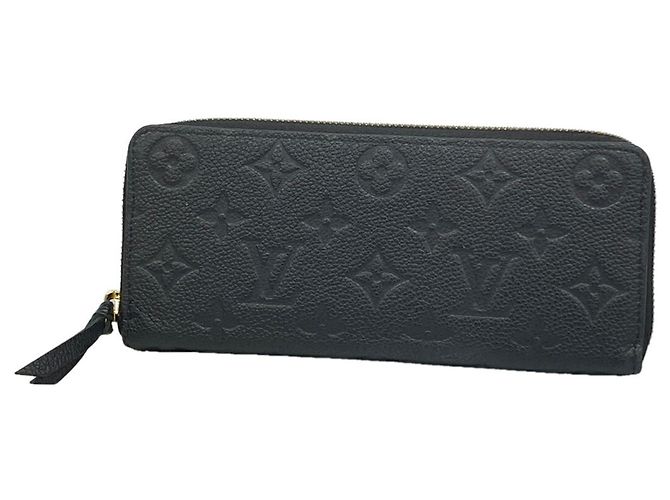 Louis Vuitton Monogram Empreinte Portefeuille Clemence Long Wallet Negro
