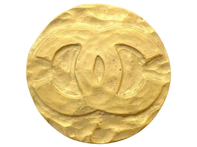 Chanel vergoldete Brosche Golden