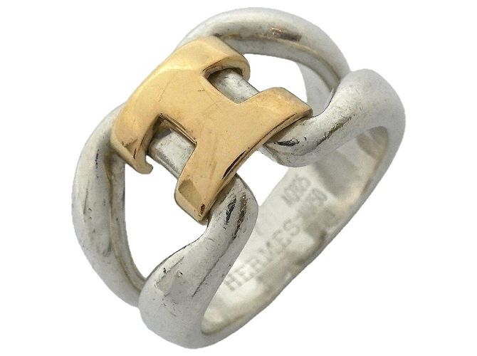 Ring Anello Hermès History in argento e oro giallo