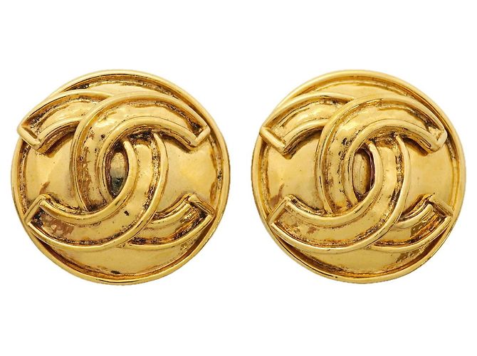 Orecchini a clip Chanel placcati oro D'oro