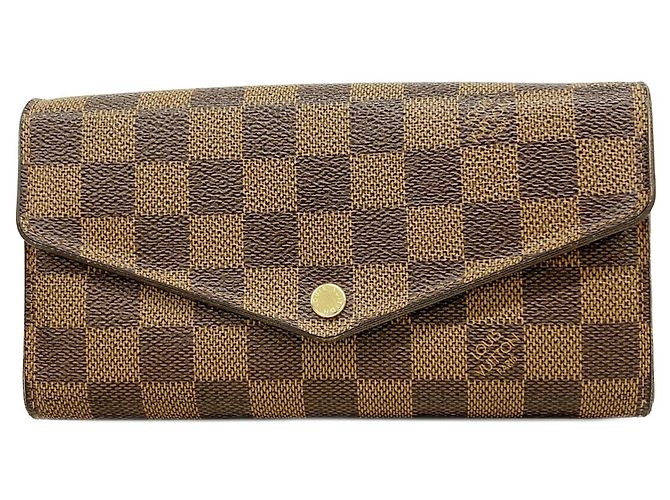 Louis Vuitton Damier Portefeuille Sarah Long Wallet Damier ebene