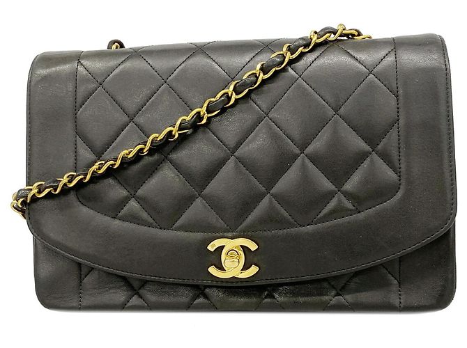 Borsa a tracolla Chanel Diana Chain Nero