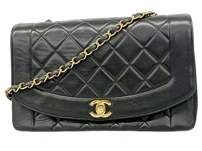 Borsa a tracolla Chanel Diana Chain Nero