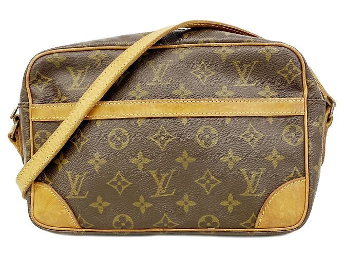 Borsa a tracolla Louis Vuitton Monogram Trocadero 27 Marrone