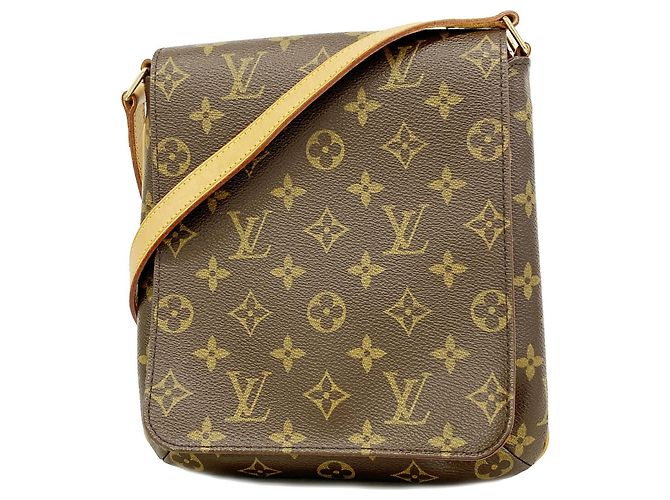 Borsa a tracolla Louis Vuitton Monogram Musette Salsa con tracolla lunga Marrone