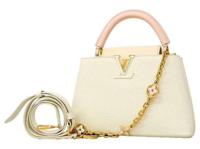 Louis Vuitton Capucines BB Handtasche Weiß