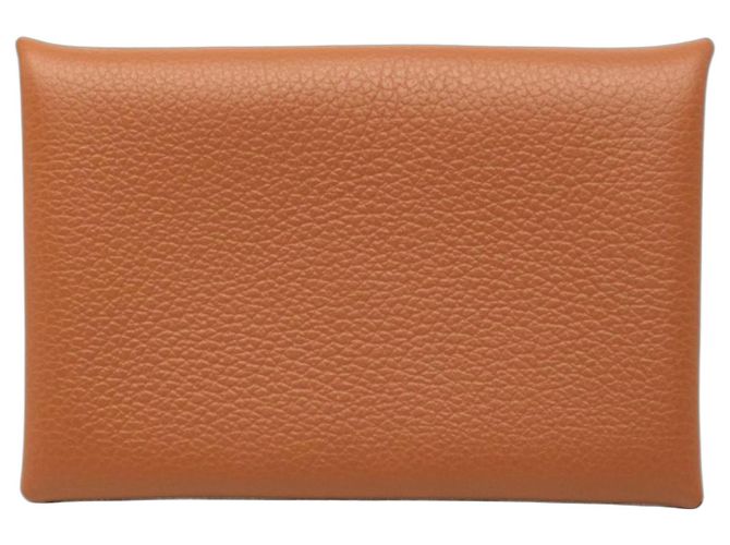 Hermès Brown Epsom Calvi Card Holder