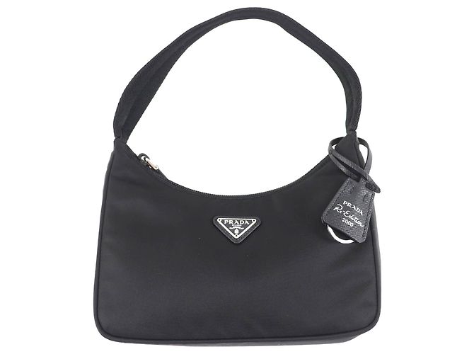 Borsa a tracolla Prada Mini Re Nylon Re Edition 2000 Nera Nero