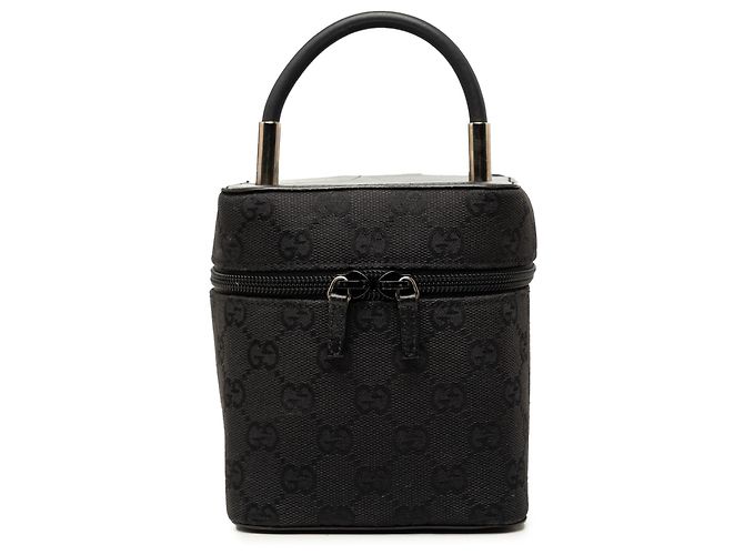 Borsa beauty Gucci Mini GG Canvas Nera Nero