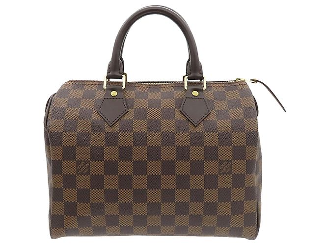 Louis Vuitton Brown Damier Ebene Speedy 25 Marrone