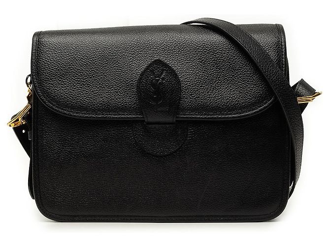 Borsa a tracolla in pelle nera Saint Laurent