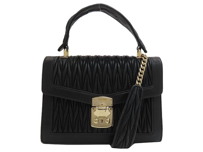 Borsa 2-Way Miu Miu Matelassé Nero